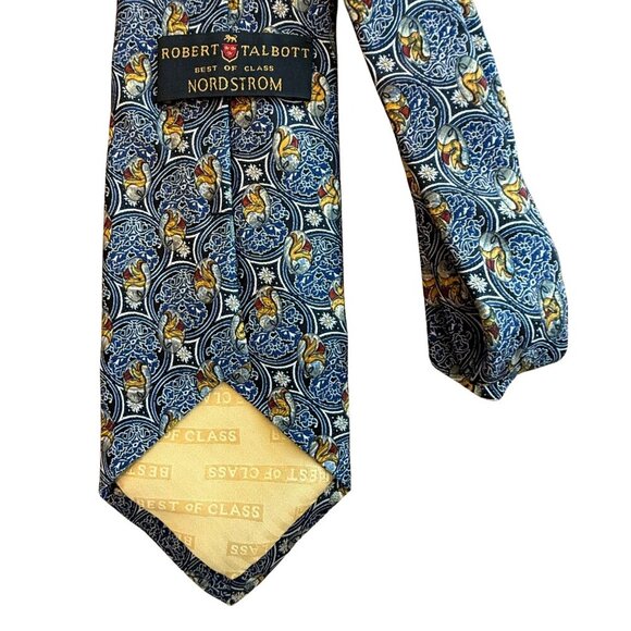 Mens Blue and Yellow Robert Talbott by Nordstrom Tie - Picture 5 of 6